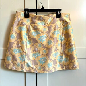 Nike Golf Skort Yellow Floral Size Small